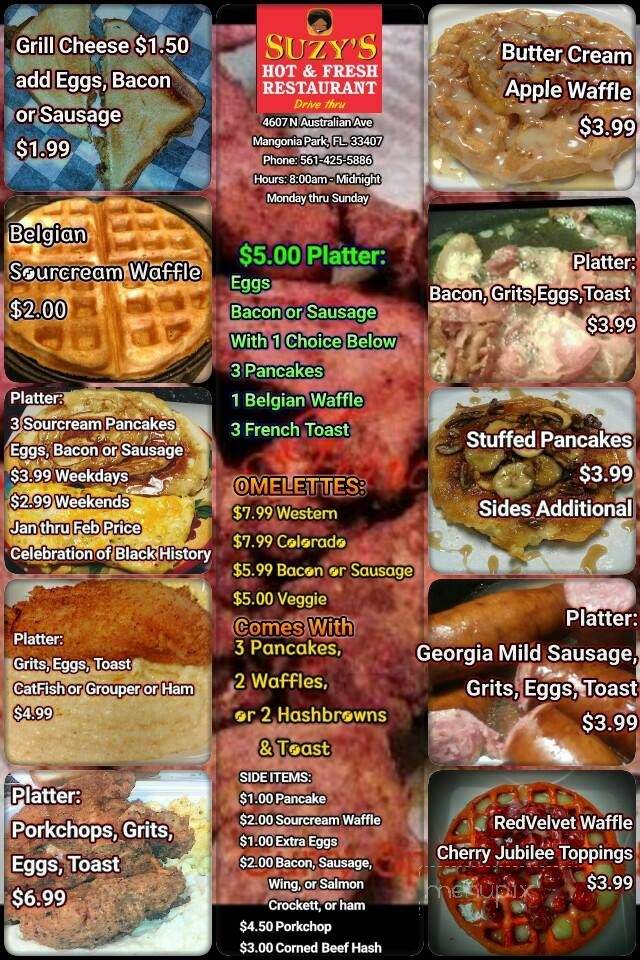 Suzy's Hot and Fresh Restaurant - West Palm Beach, FL menu_pic