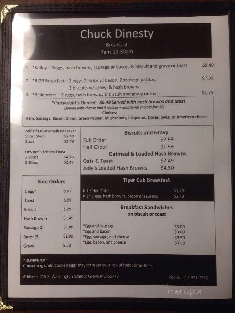 Chuck Dinesty - Walnut Grove, MO menu_pic