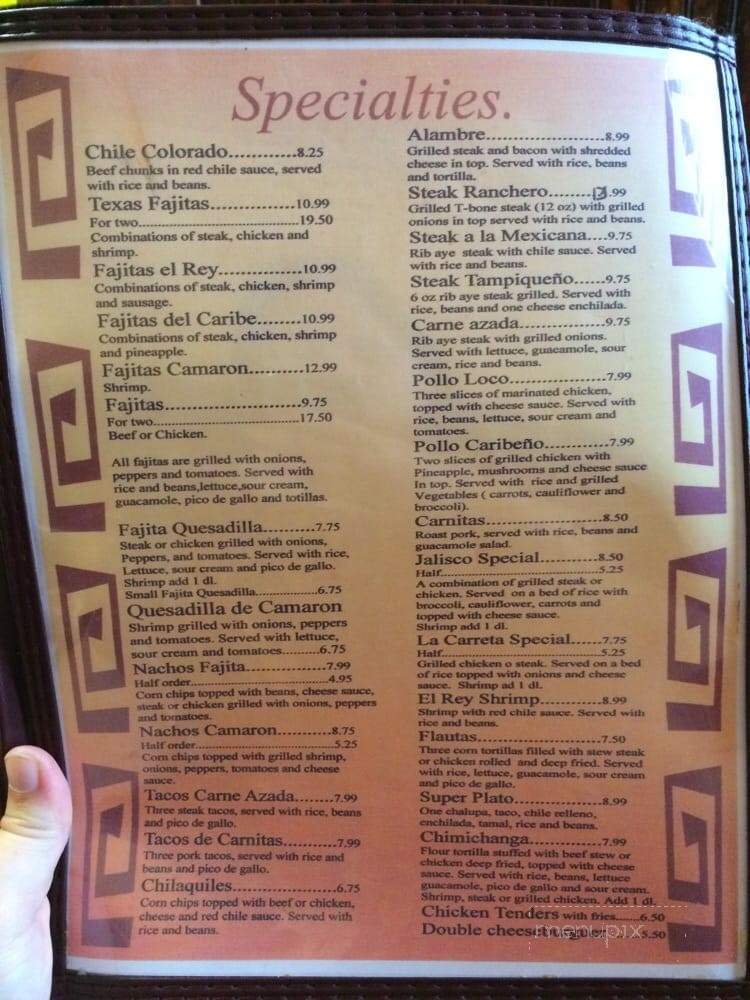 El Rey Mexican Restaurant - Burkesville, KY menu_pic