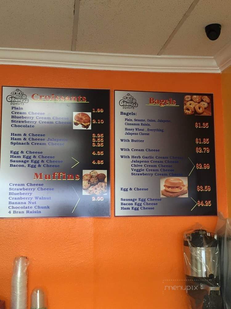 Grumpy's Donuts - Anaheim, CA menu_pic