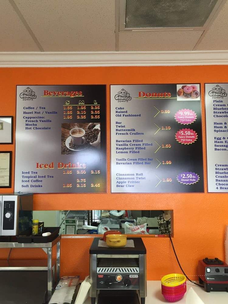 Grumpy's Donuts - Anaheim, CA menu_pic