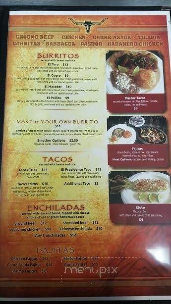 El Toro Mexican Cantina - Casper, WY menu_pic