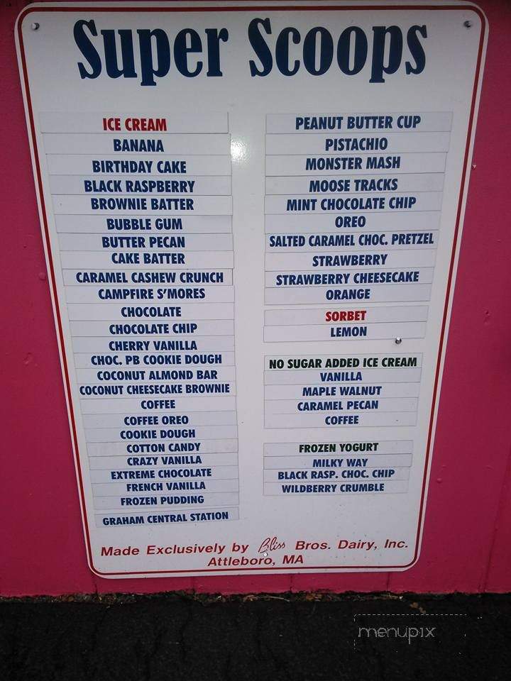 Super scoops - Warren, RI menu_pic