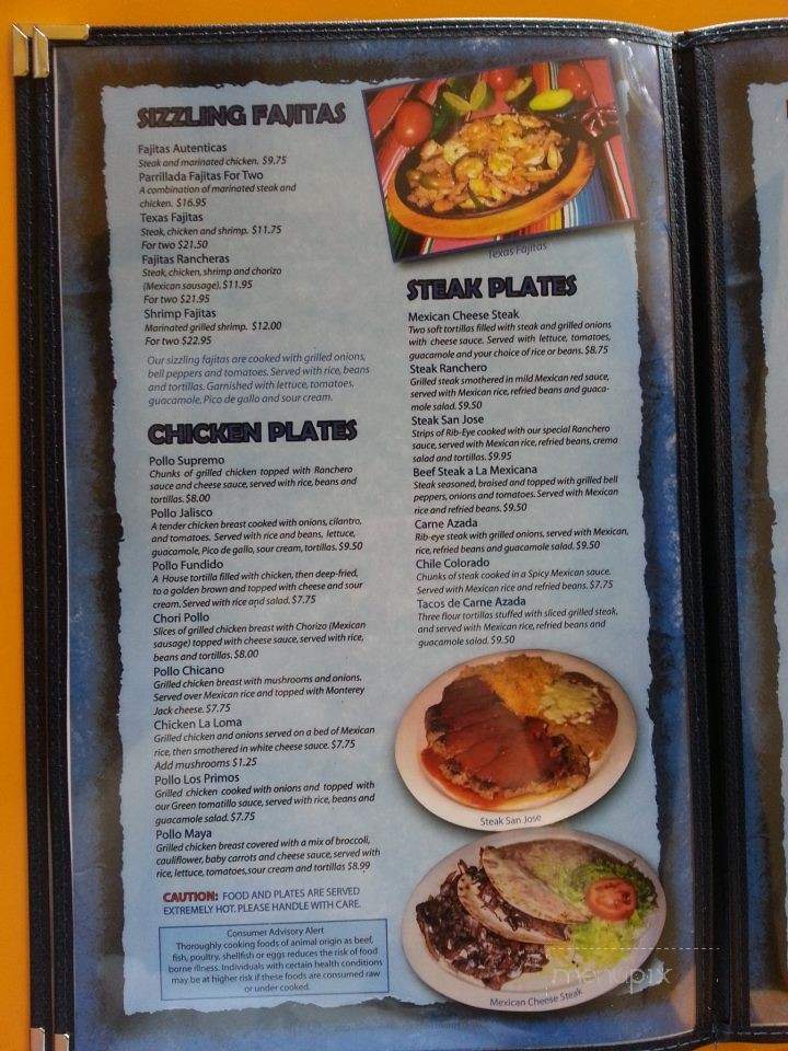 Los Primos Mexican Restaurant - Celina, TN menu_pic