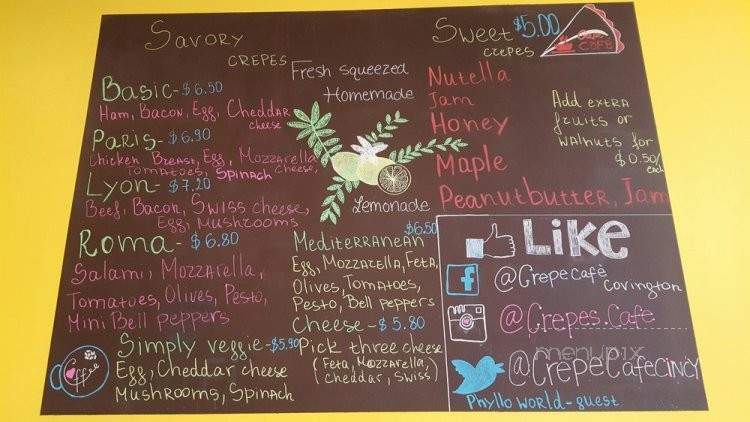 Crepe Cafe - Covington, KY menu_pic