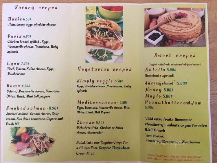 Crepe Cafe - Covington, KY menu_pic