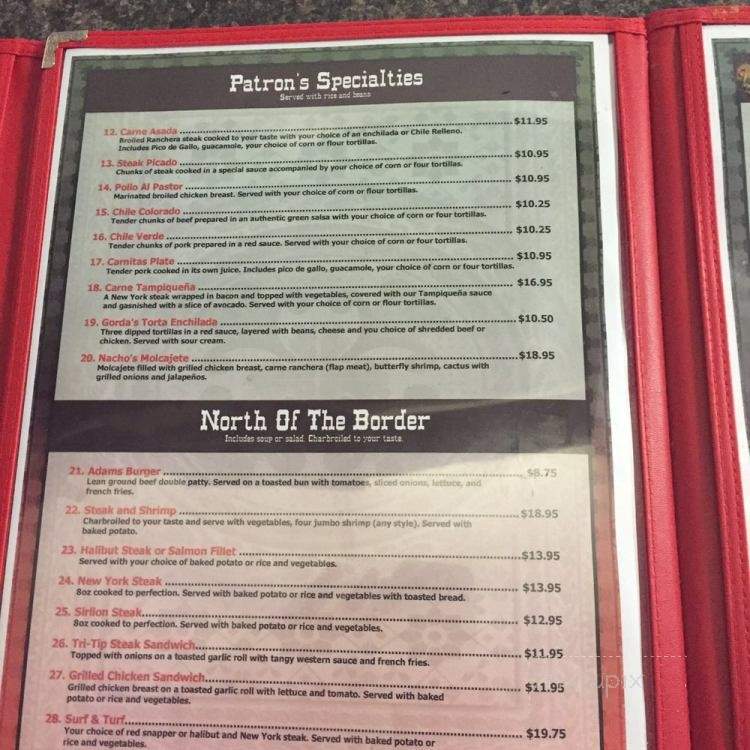 El Patron Family Restaurant - Phelan, CA menu_pic