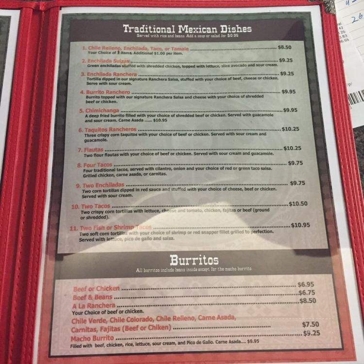 El Patron Family Restaurant - Phelan, CA menu_pic