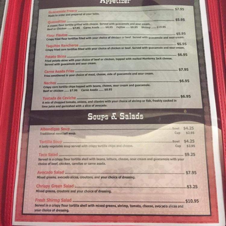 El Patron Family Restaurant - Phelan, CA menu_pic
