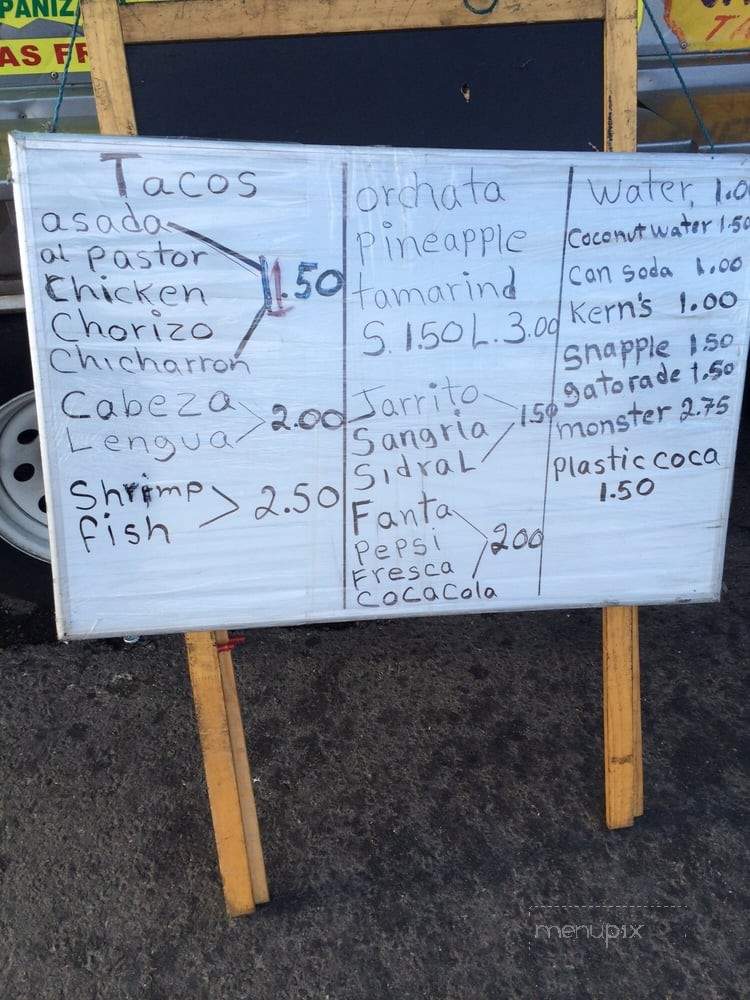 Mariella's Tacos - Los Angeles, CA menu_pic