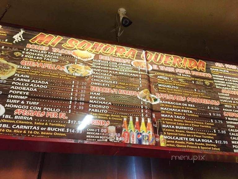 Birrieria y Taqueria Mi Sonora Querida - San Diego, CA menu_pic