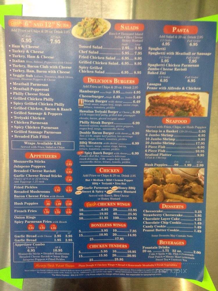Campus Giovanni's - Carrollton, GA menu_pic