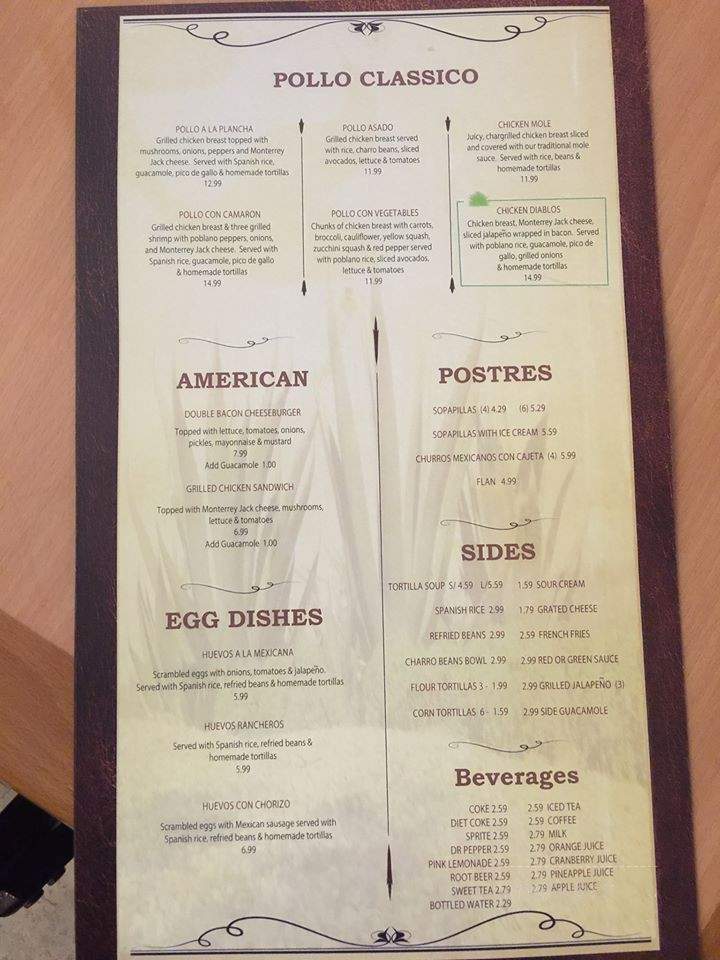 Herradura Mexican Grill - Houston, TX menu_pic