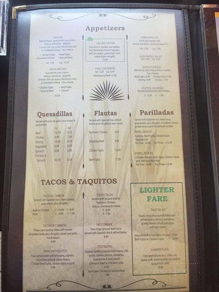 Herradura Mexican Grill - Houston, TX menu_pic