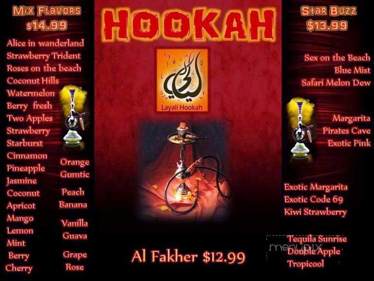 Layali Hookah - Shawnee, KS menu_pic