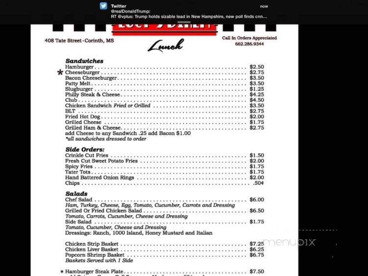 Lucy's Cafe - Corinth, MS menu_pic