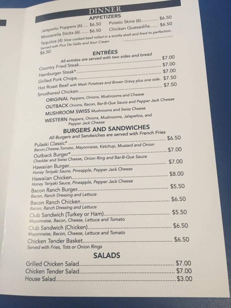 Blue Bird Cafe - Pulaski, TN menu_pic