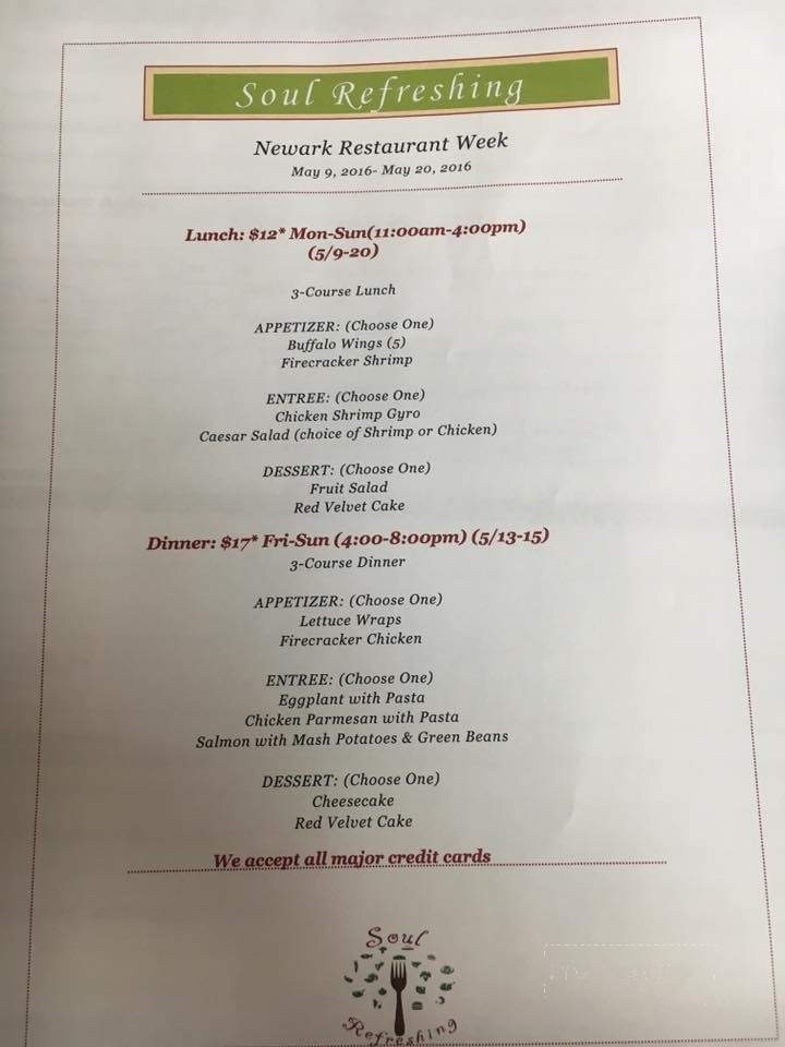 Soul Refreshing - Newark, NJ menu_pic