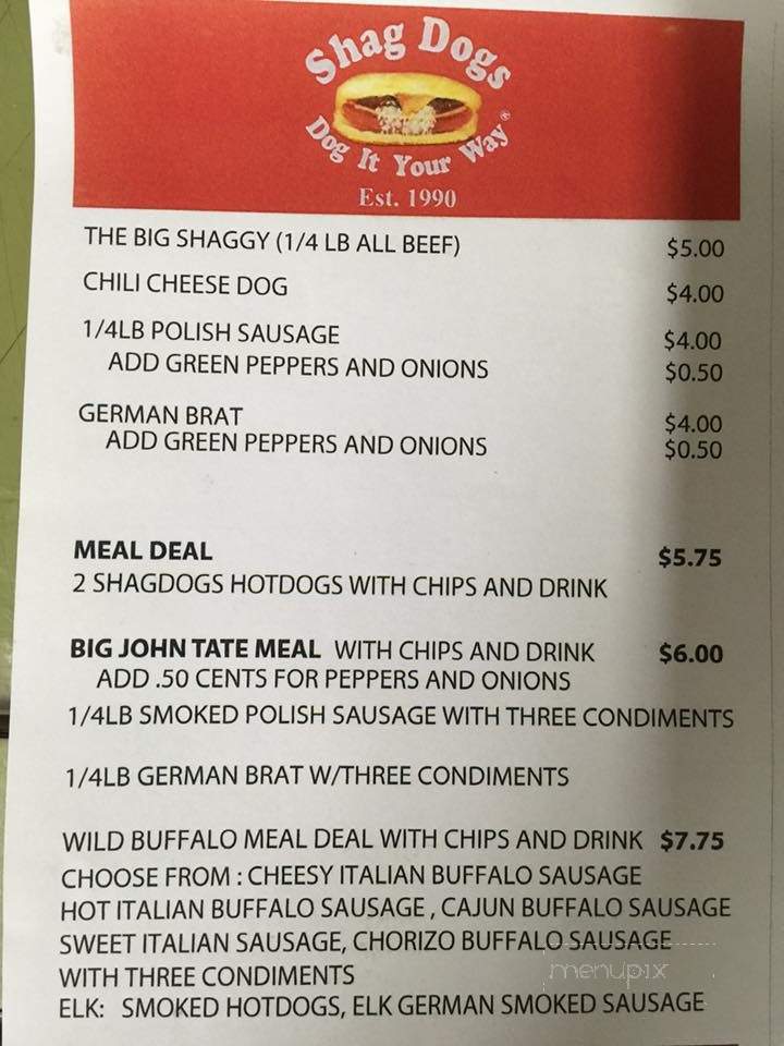 Shagdogs of Cookeville - Cookeville, TN menu_pic