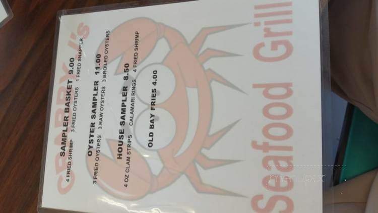 Crabby J's Seafood Grill - Gainesboro, TN menu_pic