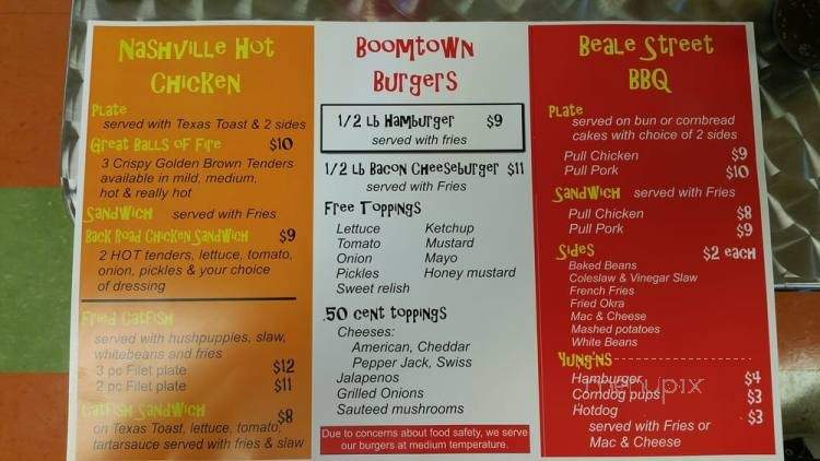 Music Highway Cafe - Only, TN menu_pic