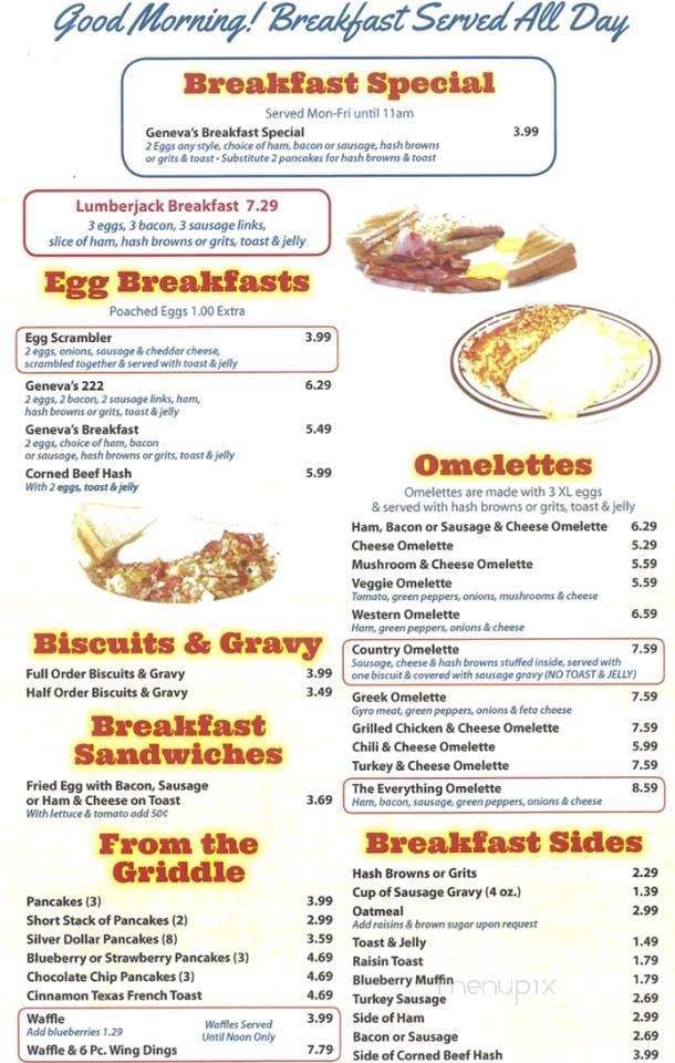 Geneva's Burgers - Eastpointe, MI menu_pic
