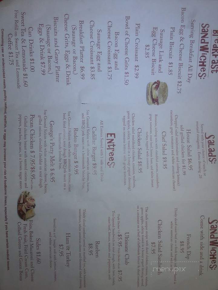 Memory Lane Cafe - Buford, GA menu_pic