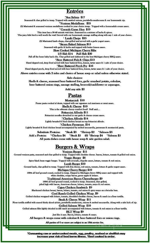 The Painted Turtle - Saint Clair Shores, MI menu_pic