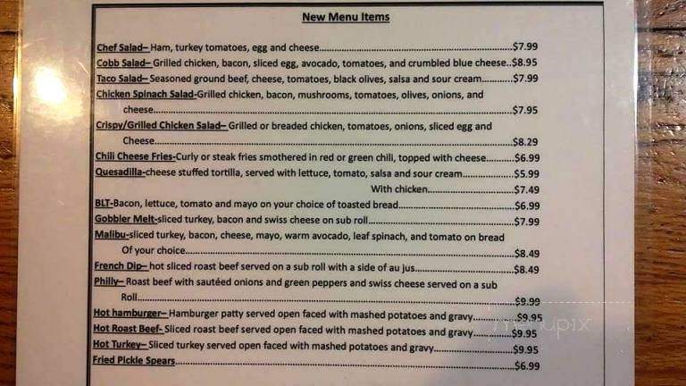 Rock Bottom Steakhouse - Glenrock, WY menu_pic