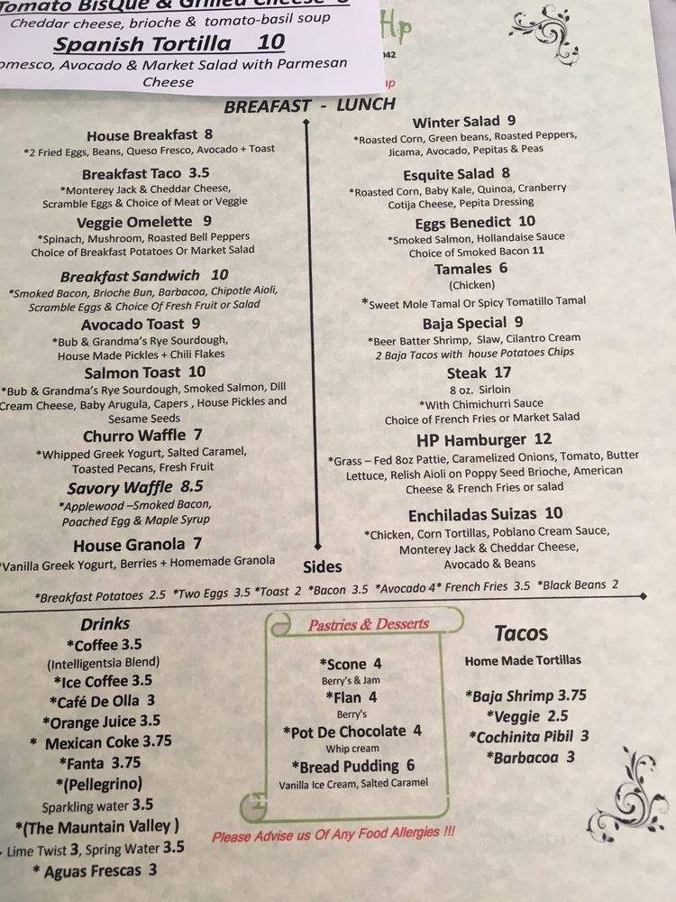 Gloria's Cafe HP - Los Angeles, CA menu_pic