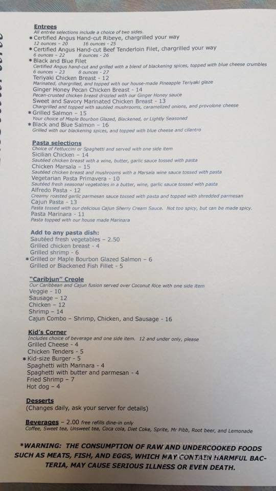 At the Tracks Restaurant - Lula, GA menu_pic