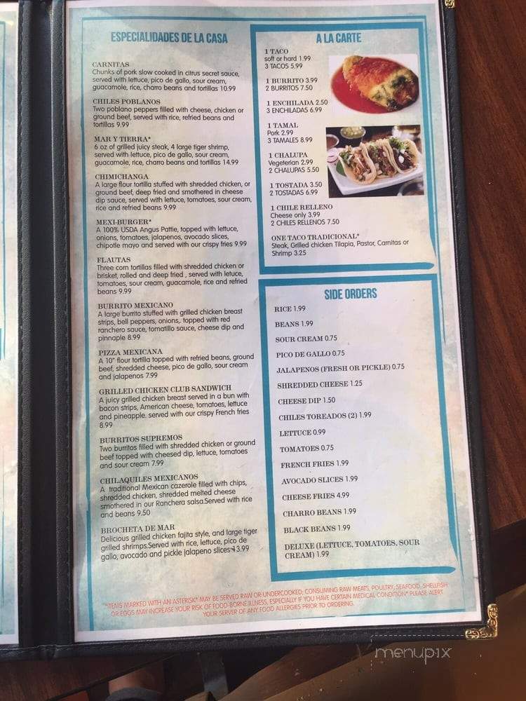 Sabores Mexico Bar & Grill - Suwanee, GA menu_pic