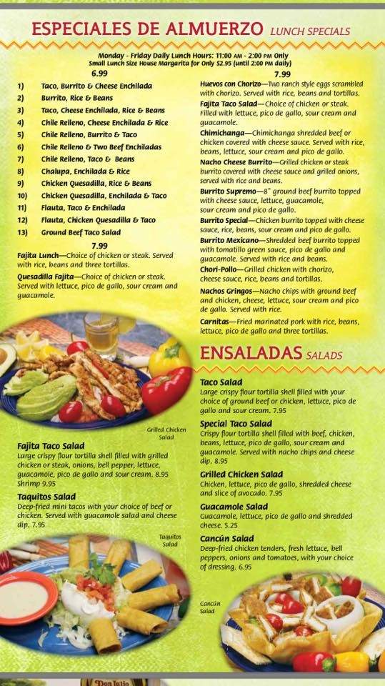 Charras and Tequila - Devils Lake, ND menu_pic