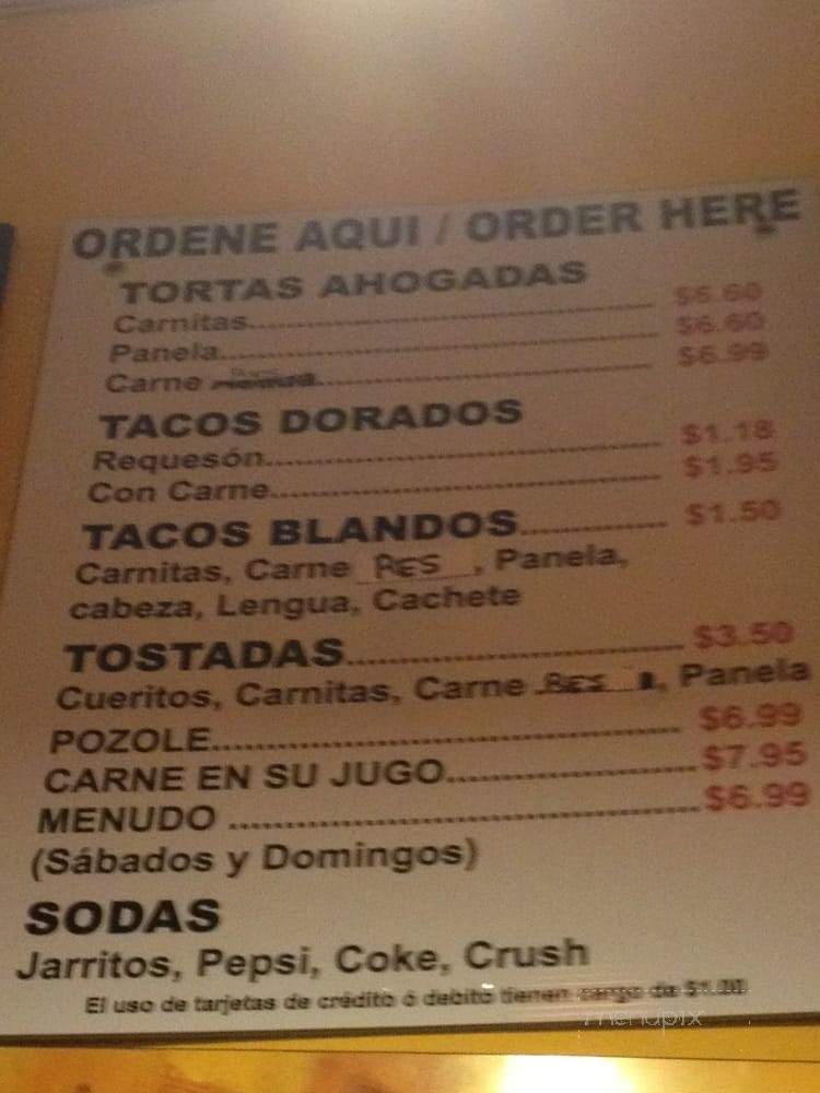 La Chiva Loca - Downey, CA menu_pic