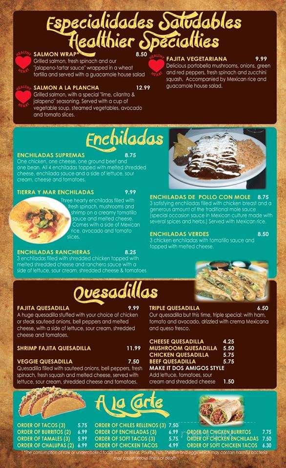 Dos Amigos - Madison, GA menu_pic