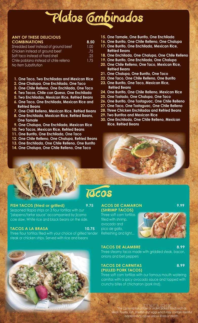 Dos Amigos - Madison, GA menu_pic