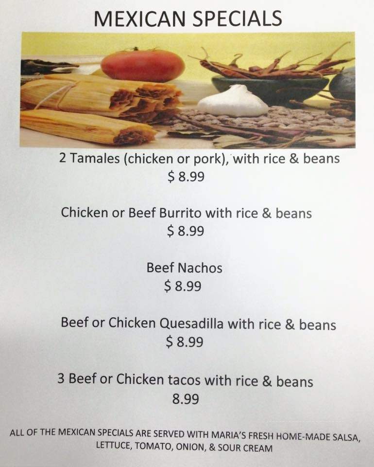 Maria's Garden Family Restaurant - Albion, MI menu_pic
