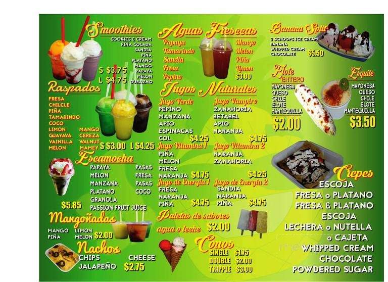 La Pina Loca - Hesperia, CA menu_pic