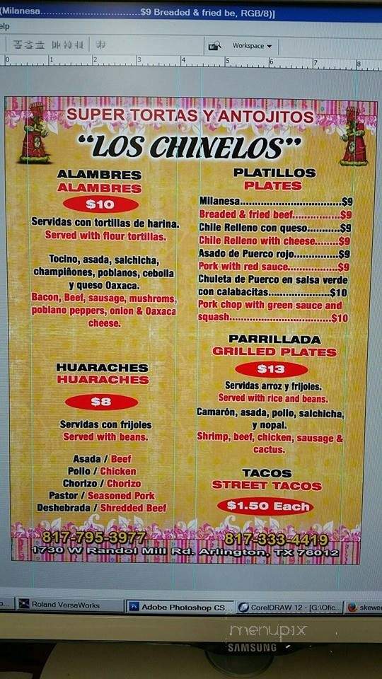 Super Tortas Y Antojitos Los Chinelos - Arlington, TX menu_pic