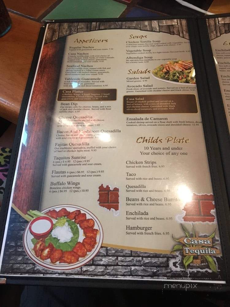 Casa Tequila Bar & Grill - Bakersfield, CA menu_pic