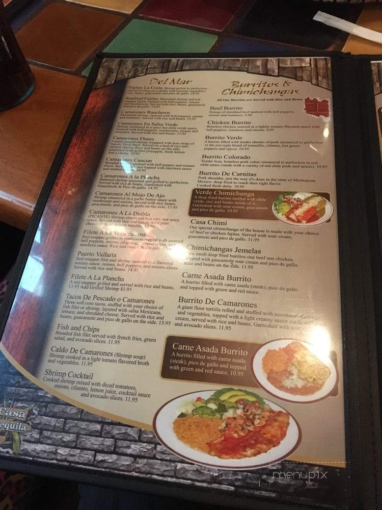 Casa Tequila Bar & Grill - Bakersfield, CA menu_pic