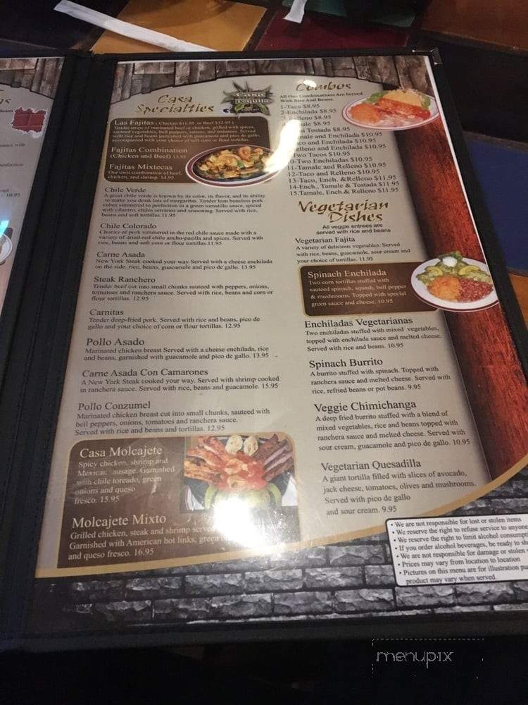 Casa Tequila Bar & Grill - Bakersfield, CA menu_pic
