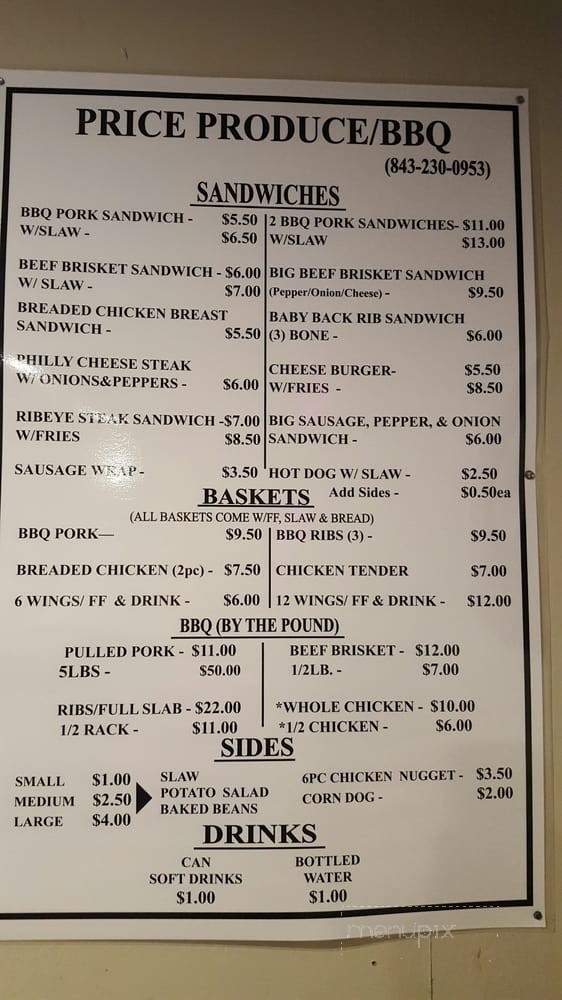 D'Z Pit BBQ - Florence, SC menu_pic