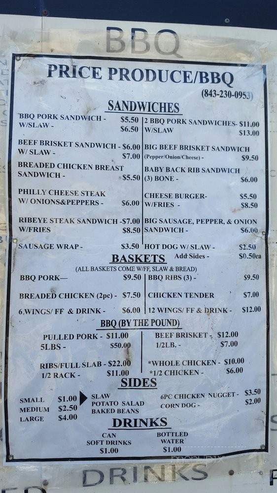 D'Z Pit BBQ - Florence, SC menu_pic