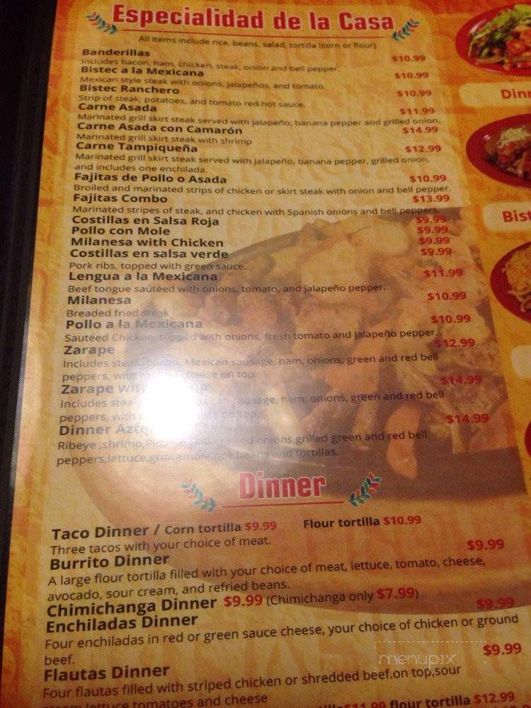 Taqueria Azteca - Fort Atkinson, WI menu_pic