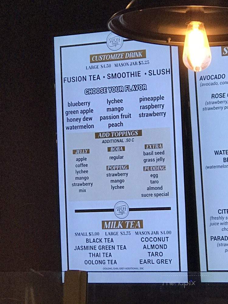 Sucre Cafe - Plano, TX menu_pic