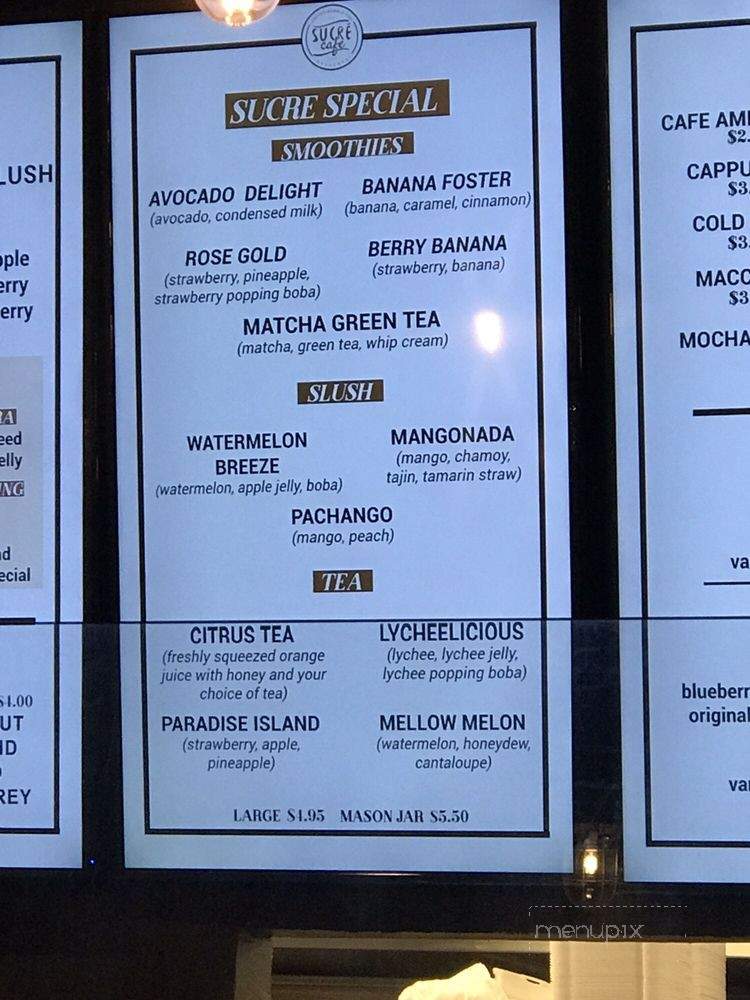 Sucre Cafe - Plano, TX menu_pic