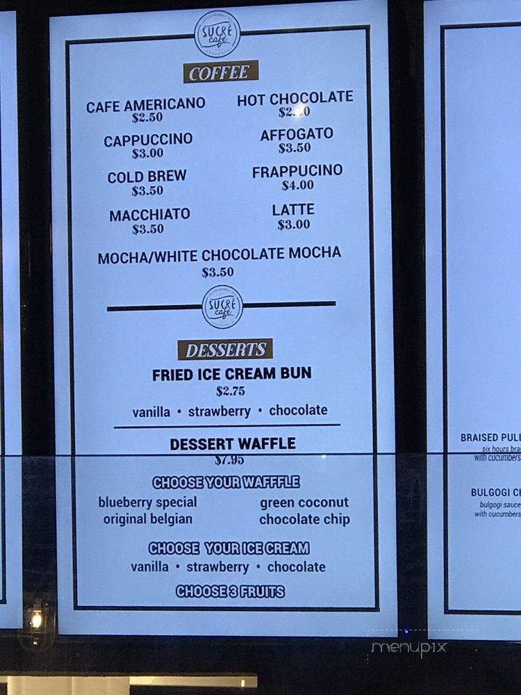 Sucre Cafe - Plano, TX menu_pic