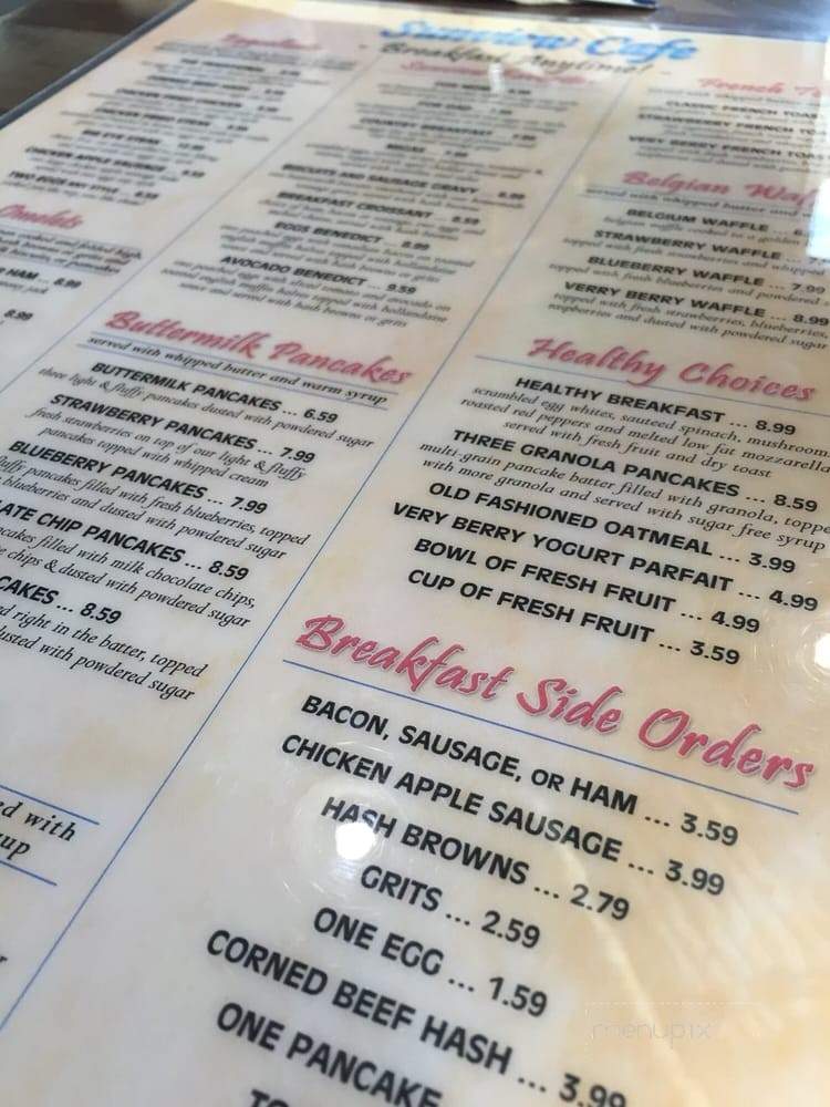 Sunview Cafe - Allen, TX menu_pic