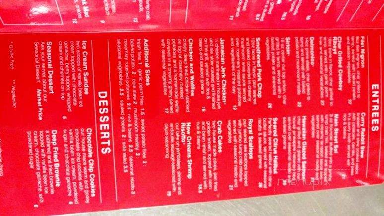 The Main Street Grill - Lock Haven, PA menu_pic